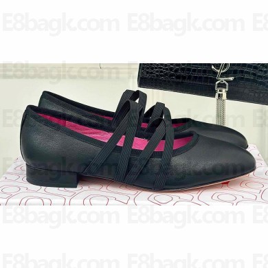 Carel TUTU Black pearl leather ballet flats 2024