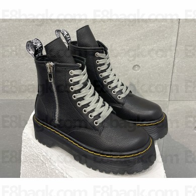DR. MARTENS x Rick Owens Heel 5.5cm Leather Platform Boots in Black 2024