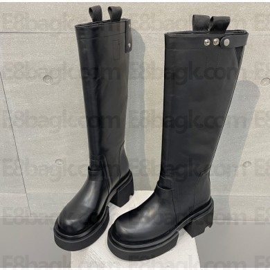Rick Owens Heel 7cm LUXOR PULL ON BOGUN High Boots in Black 2024
