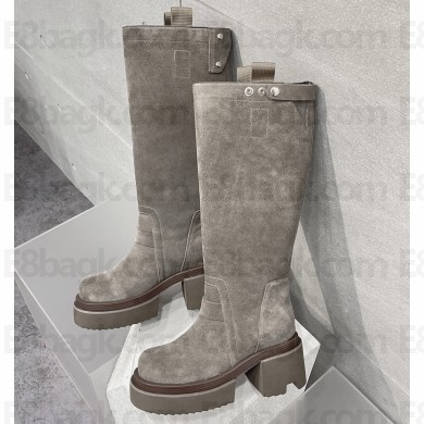 Rick Owens Heel 7cm LUXOR PULL ON BOGUN High Boots in Gray 2024
