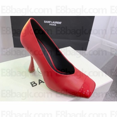 Balmain Heel 10cm Red/Patent Leather Pumps Spring-Summer 2024 Fashion show