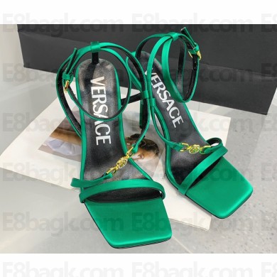 Versace Heel 10.5cm Crystal Medusa '95 Sandals Satin Green 2024