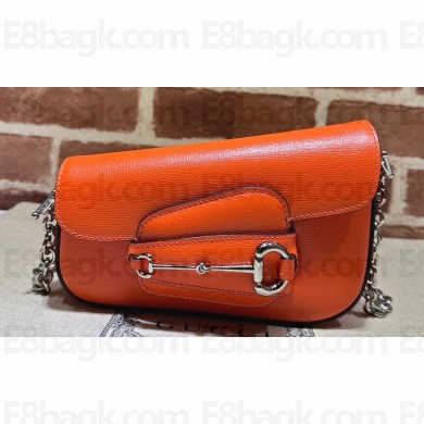 Gucci Horsebit 1955 Mini shoulder bag 774209 Leather Orange