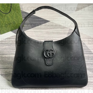 Gucci Aphrodite large shoulder bag 772483 leather Black with Brass hardware 2024