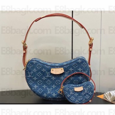 Louis Vuitton Monogram Denim Croissant MM Bag M46856 2024