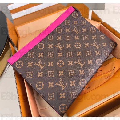 Louis Vuitton Monogram Canvas Pochette Voyage MM Bag M82858 Fuchsia 2024