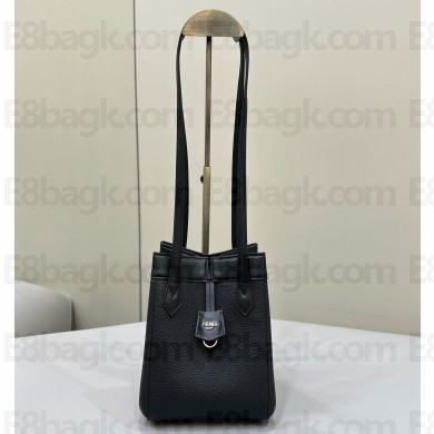 Fendi Origami Mini bag Black leather that can be transformed 2024