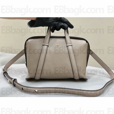 Fendi Boston 365 Bag in Dove gray leather 2024
