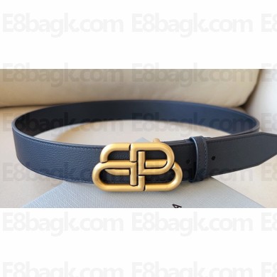 Balenciaga Width 3.4cm BB Large Belt in Black/Gold