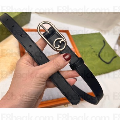 Gucci Width 2cm Thin belt with Round Interlocking G 760159 02