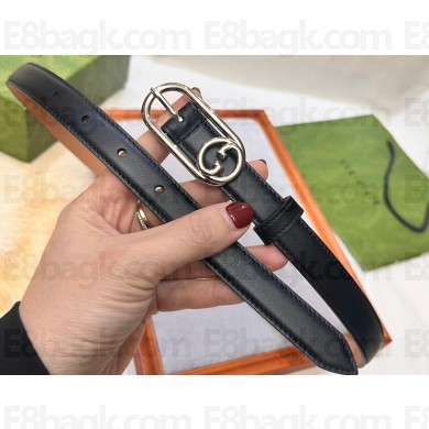 Gucci Width 2cm Thin belt with Round Interlocking G 760159 03