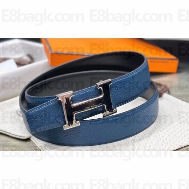 Hermes Brush belt buckle & Reversible leather strap 32 mm 05