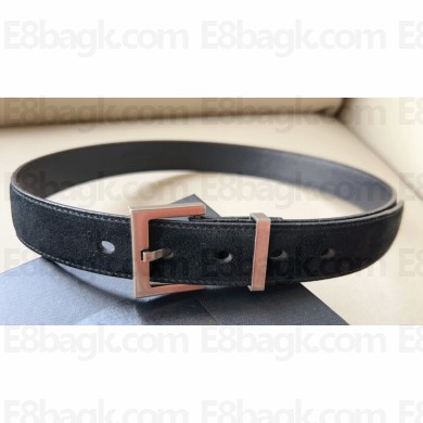 Saint Laurent Width 3cm cassandre belt with square buckle 01