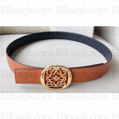 Loewe Reversible Anagram Ellipse belt in smooth calfskin 02