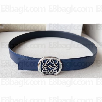 Loewe Reversible Anagram Ellipse belt in smooth calfskin 03