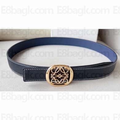 Loewe Reversible Anagram Ellipse belt in smooth calfskin 04