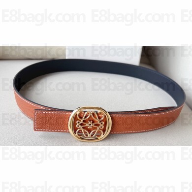 Loewe Reversible Anagram Ellipse belt in smooth calfskin 05