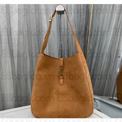 Saint Laurent le 5 à 7 supple Large Bag in Suede 753837 Brown