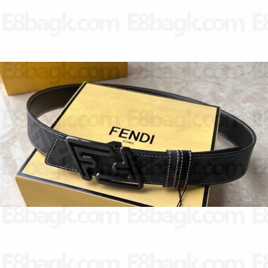 Fendi Width 3.5cm Faster leather Reversible Belt 04