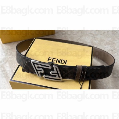 Fendi Width 3.5cm Faster leather Reversible Belt 05