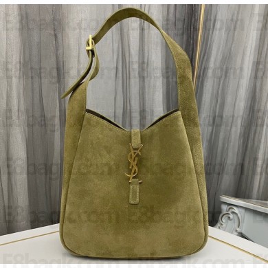 Saint Laurent le 5 à 7 supple small Bag in Suede 713938 Green