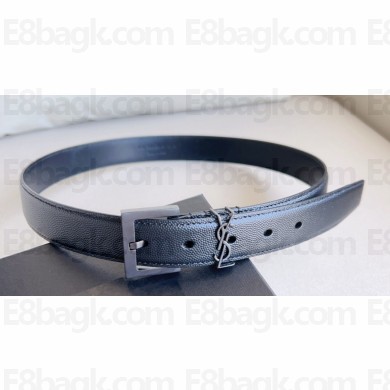 Saint Laurent Width 3cm cassandre belt with square buckle 634440 02