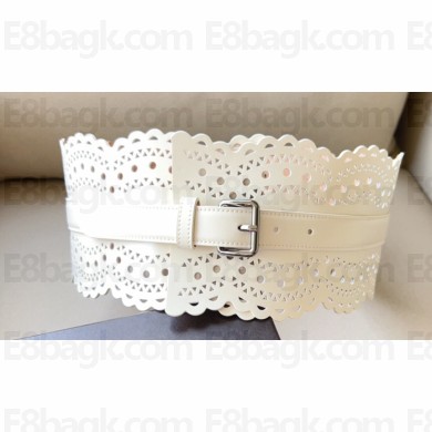 Alaia Width 12cm CORSET BELT IN VIENNE WAVE CALFSKIN 05