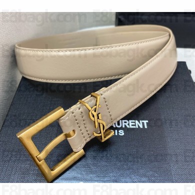 Saint Laurent Width 3cm cassandre belt with square buckle 634440 08