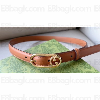 Gucci Width 2cm Thin belt with Round Interlocking G 760159 07