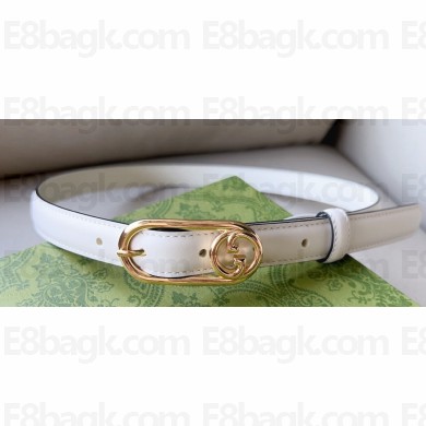 Gucci Width 2cm Thin belt with Round Interlocking G 760159 06