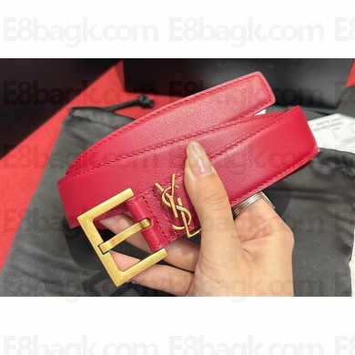 Saint Laurent Width 3cm cassandre belt with square buckle 634440 09
