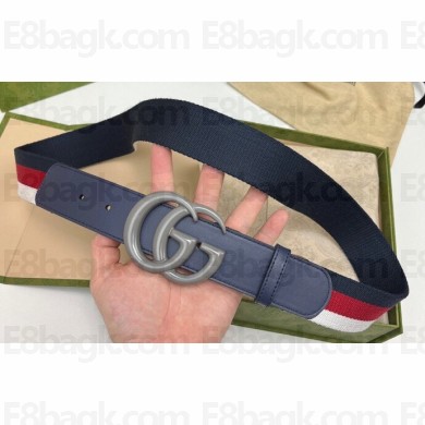 Gucci Width 3.8cm Double G buckle elastic Web belt 432707 05