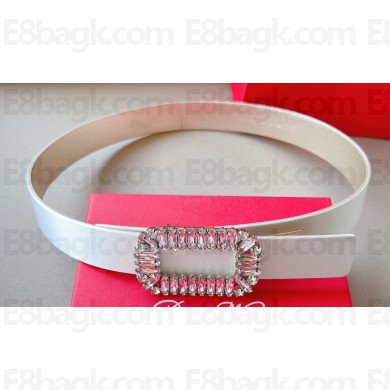 Roger Vivier Width 3cm Pilgrim Buckle Belt in Satin 01