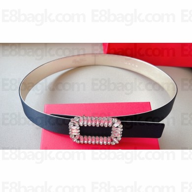 Roger Vivier Width 3cm Pilgrim Buckle Belt in Satin 02