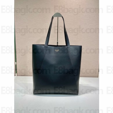PRADA Leather tote bag 2vg122 black 2024