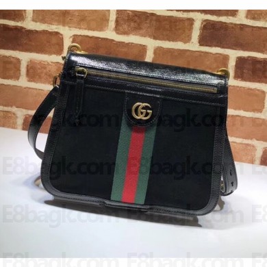 Gucci Ophidia Suede Saddle Bag 523658 Black 2018