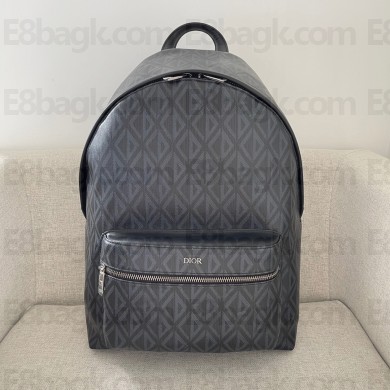 Dior BLACK CD Diamond Canvas and Smooth Calfskin Rider Backpack 