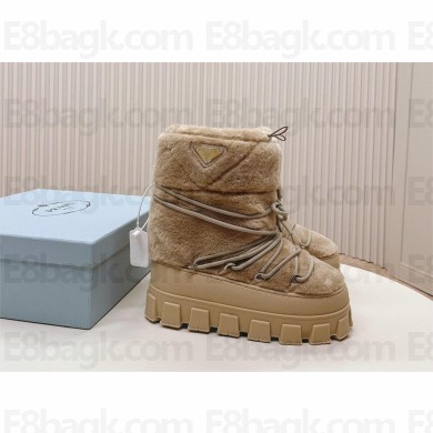 Prada Shearling apres-ski boots Ecru 1U032N 2023
