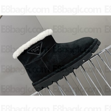 Prada Shearling booties black 1T217N 2023