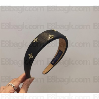 louis vuitton monogram headband black 2022