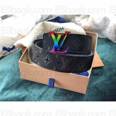 louis vuitton initiales 40mm reversible belt Monogram Eclipse/taiga with colorful buckle