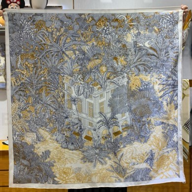 Hermes silk scarf 90x90cm 19 2024 FW(TOP QUALITY)