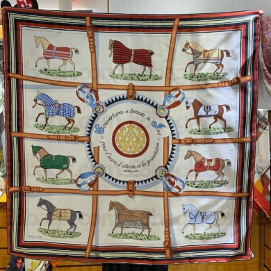 Hermes silk scarf 90x90cm 21 2024 FW(TOP QUALITY)