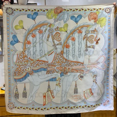 Hermes silk scarf 90x90cm 22 2024 FW(TOP QUALITY)