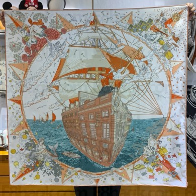 Hermes silk scarf 90x90cm 29 2024 FW(TOP QUALITY)