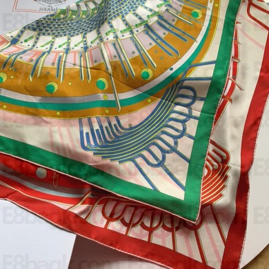 Hermes silk scarf 90x90cm 32 2024 FW(TOP QUALITY)