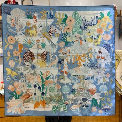 Hermes silk scarf 90x90cm 07 2024 FW(TOP QUALITY)