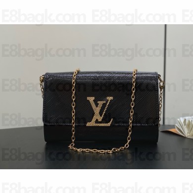 LOUIS VUITTON Pochette Louise chain bag IN EPI LEATHER BLACK M23756 2025
