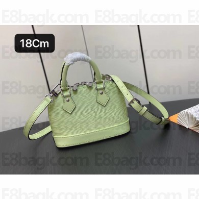 louis vuitton Nano Alma bag in EPI leather M82403 Vert Noto Green 2023