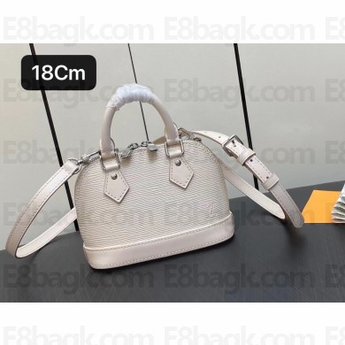 louis vuitton Nano Alma bag in EPI leather M82411 Quartz White 2023